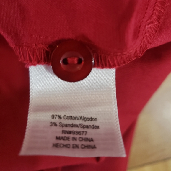 Maroon button down top sz XL - Picture 4 of 4